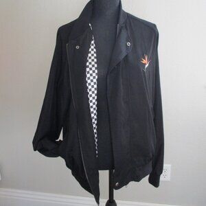 Hotel 1171 Birds of Paradise - Paradise Hotel Bomber Black Jacket Size Large